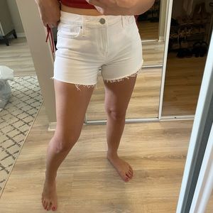 Hudson white jean shorts